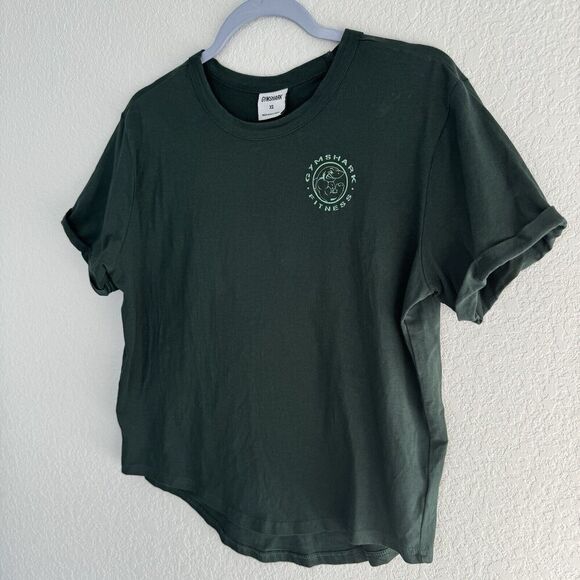 Gymshark Legacy Crop Top Dark Green Extra Small Gym Graphic Tee - Picture 3 of 7